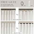 Beige White Pinch Pleated Extra Wide Curtain Panels 90 Inches Long 100 Wide - Image 5