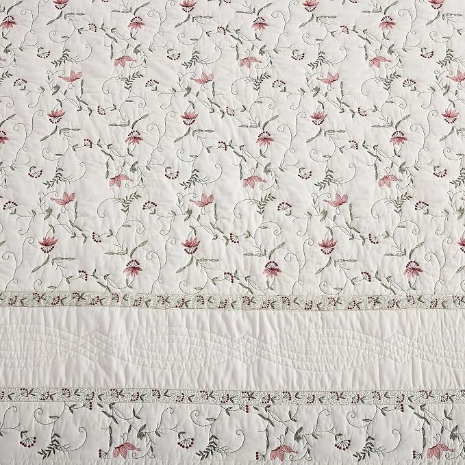 MarCielo 3-Piece 100% Cotton Oversized Bedspread Lightweight Quilt Coverlet - Image 9