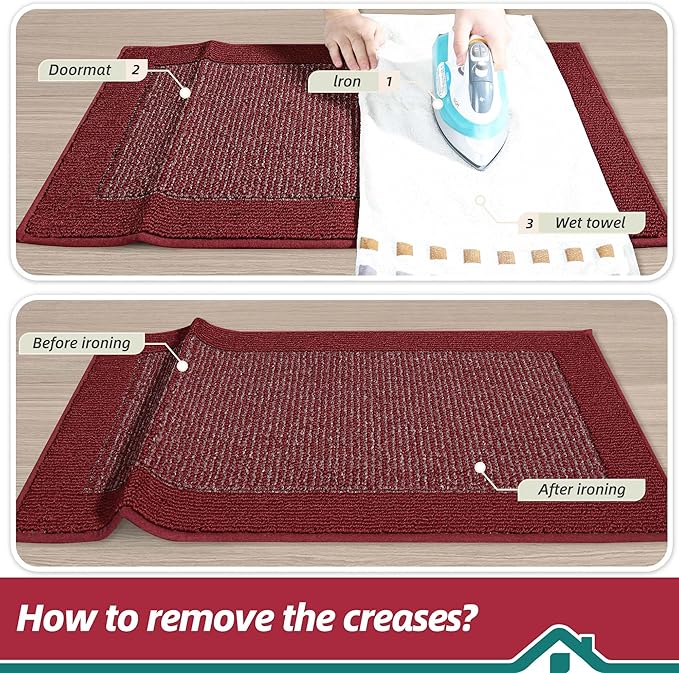 BEQHAUSE Indoor Door Mat 32" x 48", Dirt Trapper Door Mats Non-Slip Entryway - Image 9