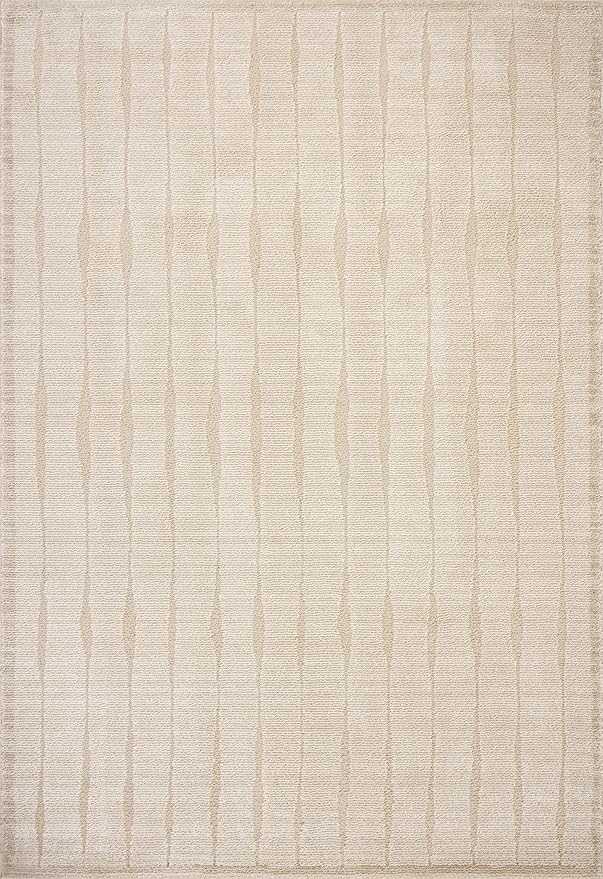 Loloi Chris Loves Julia Calvin Collection CLV-02 Ivory/Oatmeal 3'-6" x 5'-6" - Image 4
