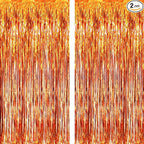 GOER 6.4 ft x 8.2 ft Metallic Tinsel Foil Fringe Curtains, Graduation by GOER