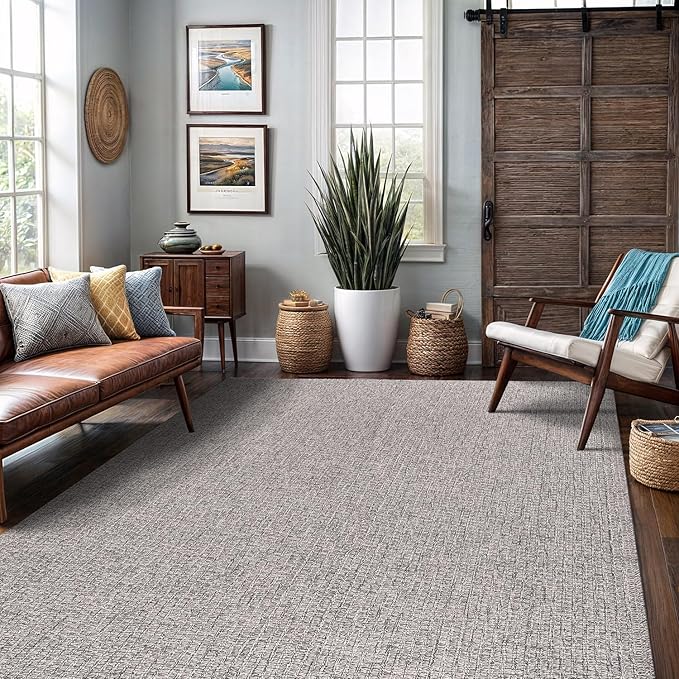 Easy Jute Rug 8x10 Indoor Outdoor Natural Rugs Solid Fiber Rug Woven Area Rug - Image 6