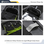 JKSafety 10 Pockets Black Color Safety Vest Zipper Front - Image 2