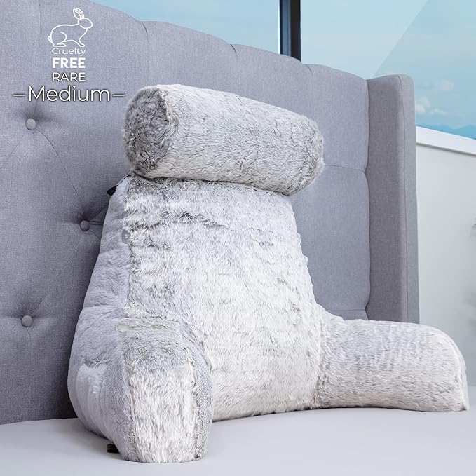 Husband Pillow Medium Rare Baby Arctic Grey Wolf Backrest, 2-Tone Reversible - Image 6