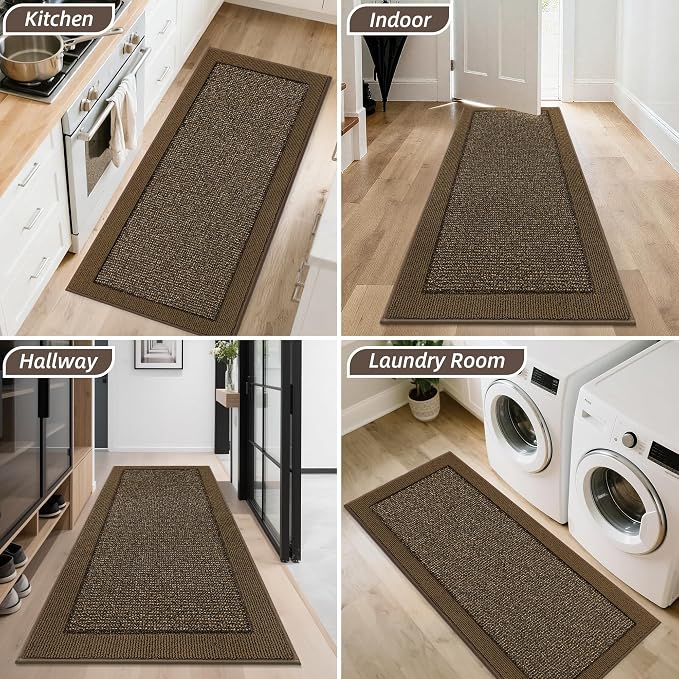 BEQHAUSE Indoor Door Mat 24" x 60", Dirt Trapper Door Mats Non-Slip Entryway - Image 8