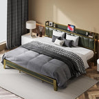 LIKIMIO California King Bed Frame, Storage Headboard - Image 8