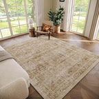 Washable 5x7 Area Rugs for Living Room, Boho Non-Slip Vintage Distress Rugs for by Hedwior