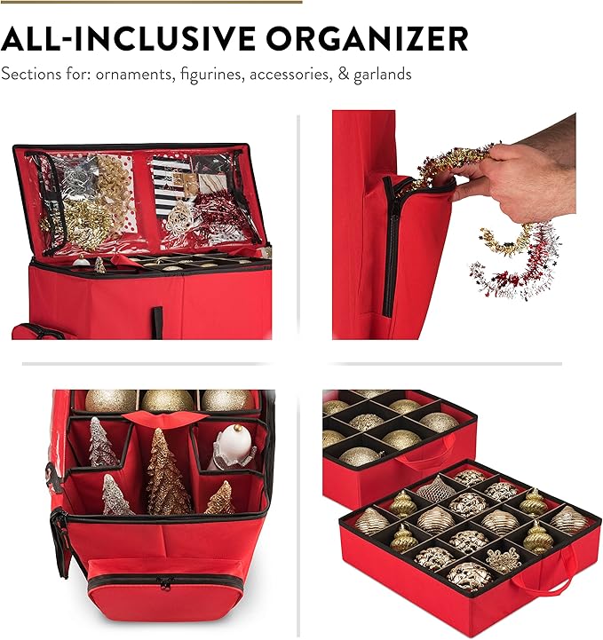ZOBER All in One Christmas Ornament Storage Box & Decoration Container - Image 3