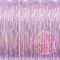 GOER 3.2 ft x 8.2 ft Metallic Tinsel Foil Fringe Curtains Party Photo Backdrop by GOER
