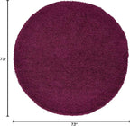 Unique Loom Solid Shag Collection Area Rug - Image 2