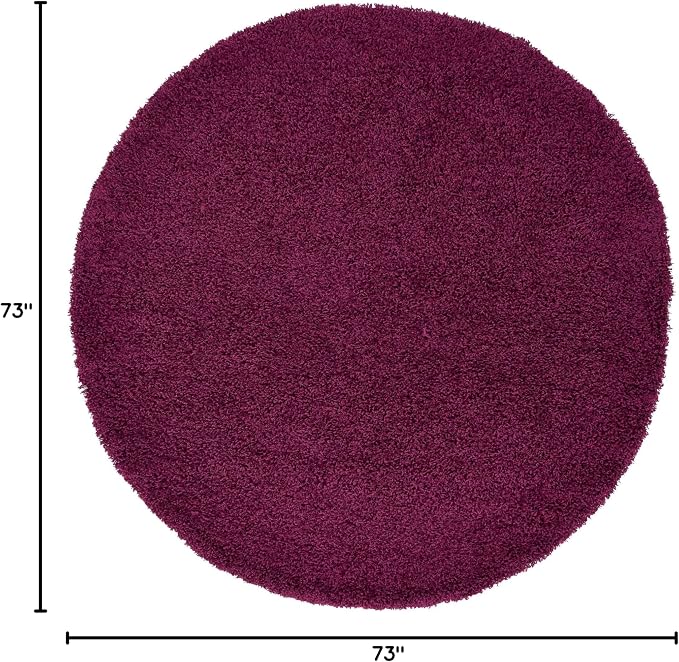 Unique Loom Solid Shag Collection Area Rug - Image 2