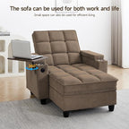 41.7" Chaise Lounge Chair Indoor, Oversized Boucle Upholstered Sofa Bed - Image 6
