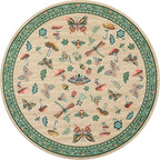 Mushroom Insect 4ft Round Rug Washable Non-Slip Soft Ultra-Thin Small Boho - Image 4