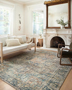 Loloi Margot Collection MAT-02 Terracotta/Lagoon 5'-0" x 7'-6" Area Rug feat. - Image 6