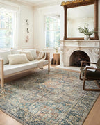 Loloi Margot Collection MAT-02 Terracotta/Lagoon 7'-6" x 9'-6" Area Rug feat. - Image 6