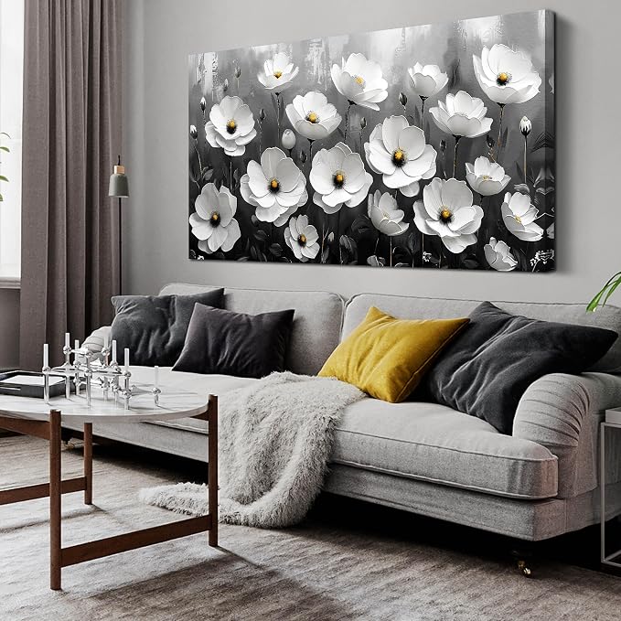 Prepeyssee Black and White Botanical Wall Art floral wall decor by Prepeyssee