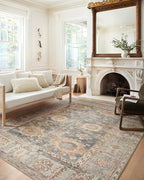 Loloi Margot Collection MAT-03 Ocean/Spice 5'-0" x 7'-6" Area Rug feat. by Loloi