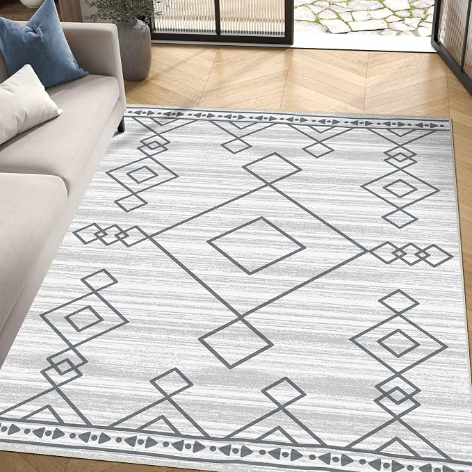 4x6 Rug, Small Area Rug for Living Room, Machine Washable Non-Slip Throw Rug by vivorug