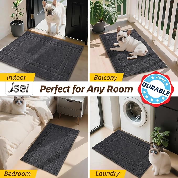 JSEI Entryway Rugs Doormat 20"x32", Non-Slip Dirt Trapper Door Mats Indoor - Image 8