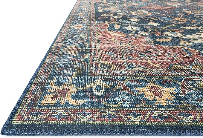 Loloi II Skye Collection SKY-08 Denim/Brick 2'-3" x 3'-9" Accent Rug - Image 4