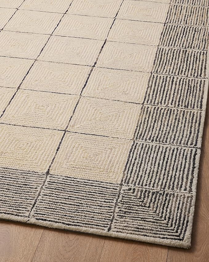 Loloi Chris Loves Julia Francis Collection FRA-02 Cream/Black 2'-6" x 9'-9" - Image 9