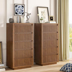 Fluted Tall 5 Drawer Dresser, Mid Century Dresser - Image 6