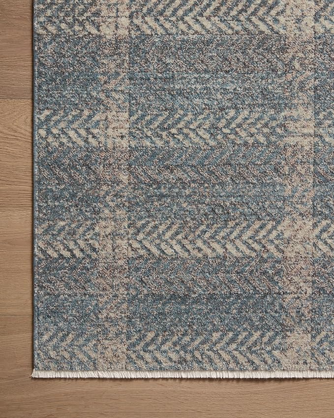Loloi Angela Rose Ember Collection EMB-03 Blue/Beige 9'-6" x 13'-1" Area Rug - Image 5