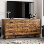 Dresser for Bedroom, 9 Drawer Wide Modern Chest of Drawers - Image 7