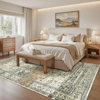 5x7 Area Rugs Low Pile Indoor Washable Trendy Faded Style Rugs - Image 8
