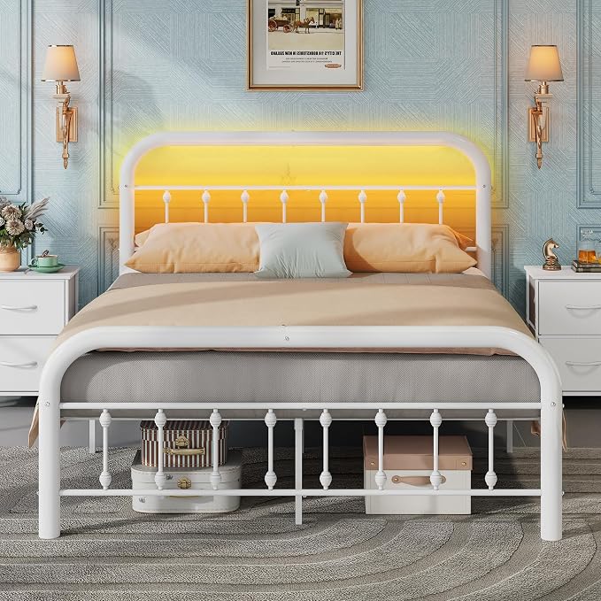 WLIVE Metal Platform Bed Frame, Queen Bed Frame by WLIVE