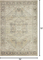 Loloi Skye Collection SKY-13 Natural/Sand 6'-0" x 6'-0" Round Area Rug - Image 2