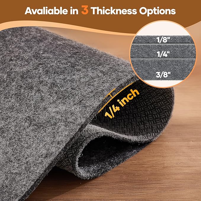 Veken Non Slip Cushioned Runner Rug Pad Gripper 2 x 10 Ft, Felt and Silicone - Image 4