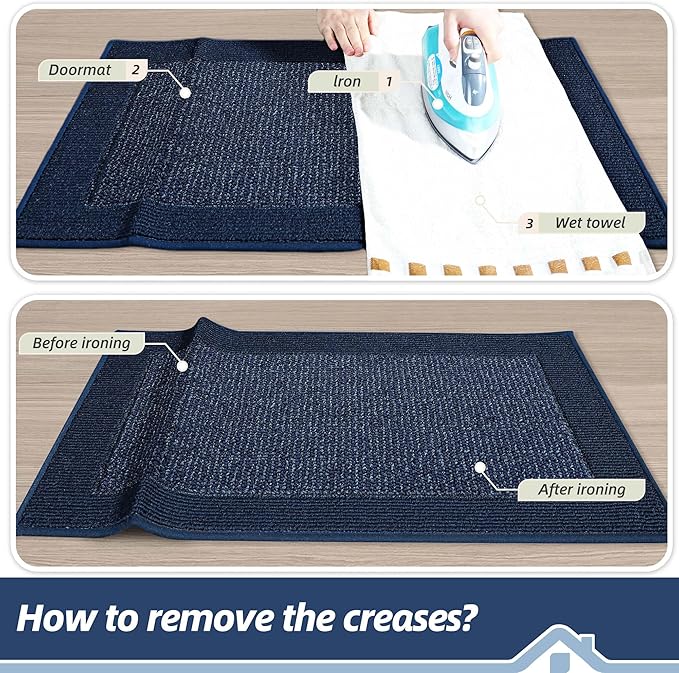 BEQHAUSE Indoor Door Mat 24" x 36", Dirt Trapper Door Mats Non-Slip Entryway - Image 9