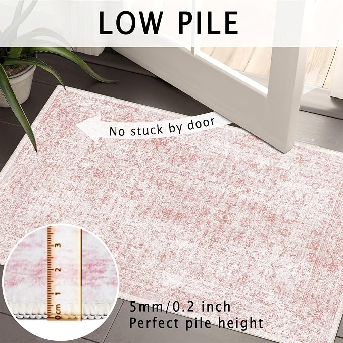 4x6 Rug, Small Area Rug for Living Room, Machine Washable Non-Slip Throw Rug - Image 5
