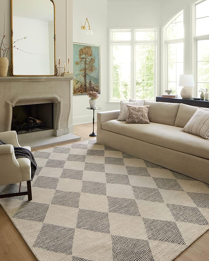 Loloi Chris Loves Julia Francis Collection FRA-01 Beige/Charcoal 8'-6" x 12' by Loloi