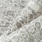 Black Area Rug 6x9 Machine Washable Vintage Living Room Distressed Non Slip - Image 9