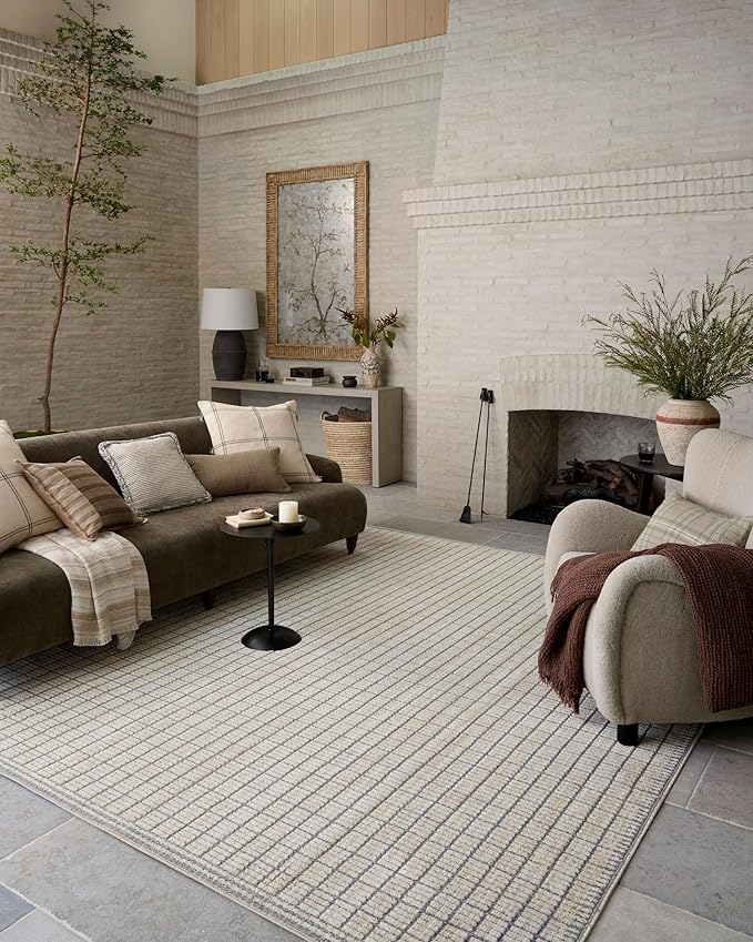 Loloi Amber Lewis Bexley Collection BEX-04 Slate/Natural 7'-10" x 10' Area Rug by Loloi