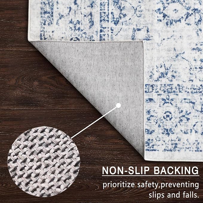 3x5 Rug, Small Area Rug for Living Room, Machine Washable Non-Slip Throw Rug - Image 7