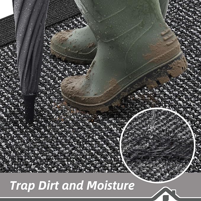 BEQHAUSE Indoor Door Mat 20" x 32", Dirt Trapper Door Mats Non-Slip Entryway - Image 3