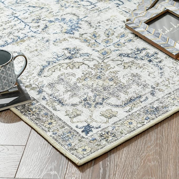jinchan Kalen Runner Rug 2x5 Washable Hallway Rug Vintage Indoor Thin Retro - Image 8