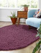 Unique Loom Solid Shag Collection Area Rug - Image 3