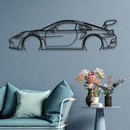Dekory Car Wall Art – 911 GT3 RS Black Metal Sports Car Silhouette, Modern - Image 7