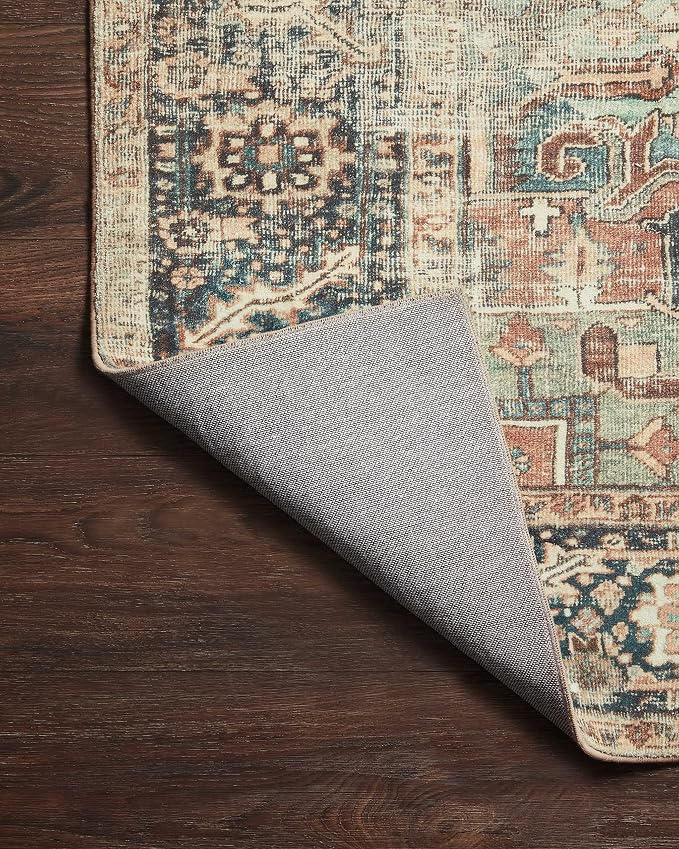 Loloi Margot Collection MAT-02 Terracotta/Lagoon 7'-6" x 9'-6" Area Rug feat. - Image 11