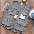 TCCFCCT Mesh Grey Safety Vest for Men Women 9 Pockets High Visibility Vest for - Image 5