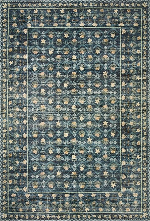 Loloi Rifle Paper Co. Eden Collection EDE-03 Lattice Indigo 3'-6" x 5'-6" - Image 4