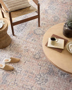 Loloi Skye Collection SKY-01 Blush/Grey 8'-0" x 8'-0" Round Area Rug - Image 6