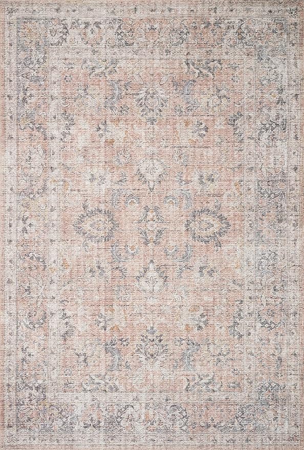 Loloi Skye Collection SKY-01 Blush/Grey 8'-0" x 8'-0" Round Area Rug - Image 3