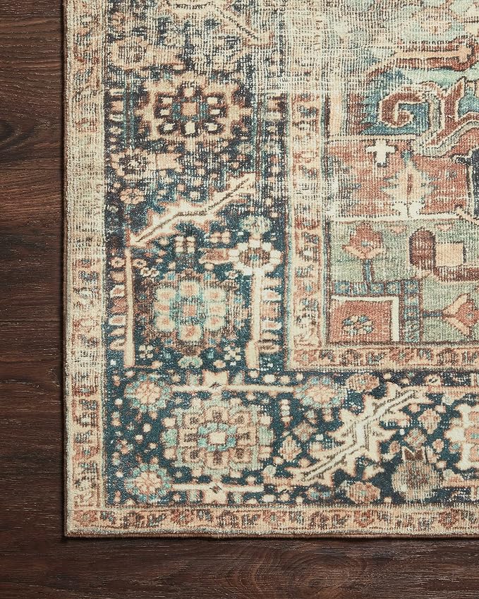 Loloi Margot Collection MAT-02 Terracotta/Lagoon 7'-6" x 9'-6" Area Rug feat. - Image 10