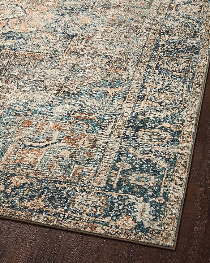 Loloi Margot Collection MAT-02 Terracotta/Lagoon 7'-6" x 9'-6" Area Rug feat. - Image 12