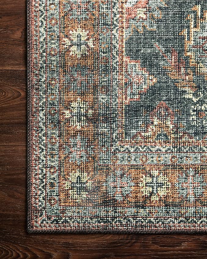Loloi Skye Collection SKY-10 Sea/Rust 6'-0" x 9'-0" Area Rug - Image 7